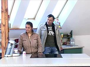 Neighbor helps mature housewife with deep pussy pounding and cum in mouth