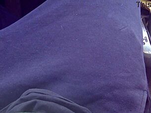 Hey busty French woman, why are you touching that cock in the car like that?