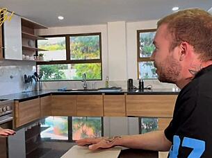 Salome Gil, the curvy Latina MILF, experiences her unbelievable first-time anal sex with a big cock, riding cowgirl and moaning in rough homemade action