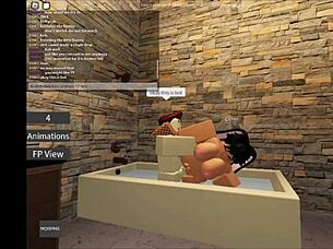 Intense Roblox game features hardcore fucking with big tits bunny character