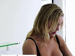 Naughty America Kenzie Taylor Gets Fucked Hard With Hairy Pussy While Husband Watches Blowjob