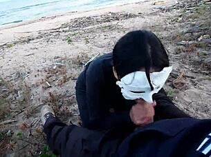 Summer Nears With Eager Beach Anal Creampie Desires Building Up