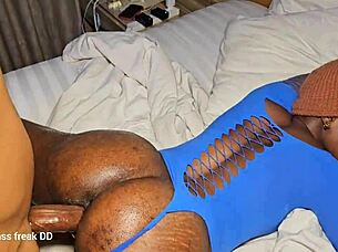 she's getting pounded hard with no mercy in doggystyle by big cock until cum on ass