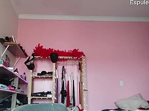 I Mean This Hot Brazilian Chick Is Totally Showing Off Her Massive Pussy In Lingerie