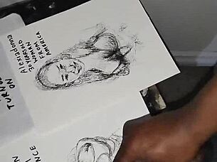 Covering quick sketch tits with cum as bold finishing touch