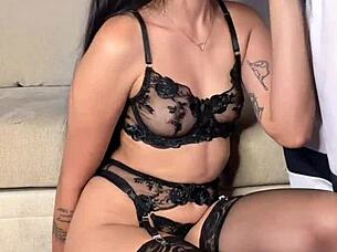 hey, check out this vertical lingerie blowjob scene