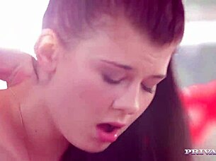 Lucy Li Violette Pink Rough Riding Monster Cock