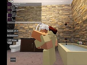 Intense Roblox game features hardcore fucking with big tits bunny character