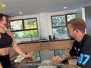 Salome Gil, the curvy Latina MILF, experiences her unbelievable first-time anal sex with a big cock, riding cowgirl and moaning in rough homemade action