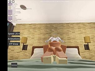 Intense Roblox game features hardcore fucking with big tits bunny character