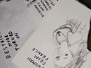 Covering quick sketch tits with cum as bold finishing touch