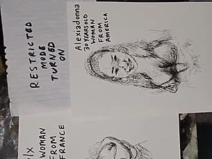 Covering quick sketch tits with cum as bold finishing touch