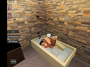 Intense Roblox game features hardcore fucking with big tits bunny character