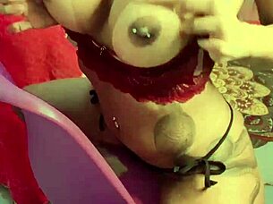 Novinha placed her bikini aside and asked for some milk