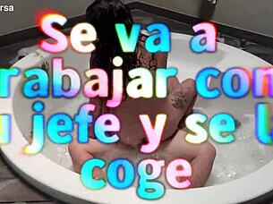 I get a preview of her getting fucked by her boss in the jacuzzi