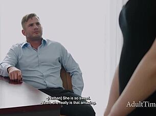 the boss's teen 18+ turns into a total nightmare slut at the office, getting fucked hard