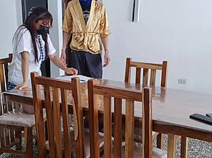 Overwhelmed with Desire Arriving in Student Uniform for Intimate Moments with Him