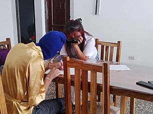 Overwhelmed with Desire Arriving in Student Uniform for Intimate Moments with Him