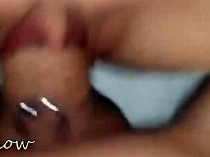 Damn, that pierced cock diving deep into my wet slutty pussy up close!