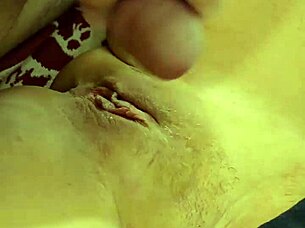 Amateur wife becomes a cum dumpster for the neighbor in this homemade webcam session with creampie