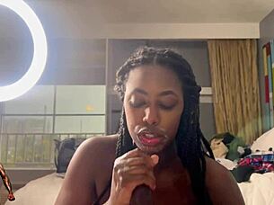 Two throat goat baddies ignite fierce passion in dick sucking contest with boyfriends judging every sloppy move