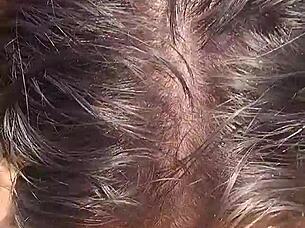 Amateur blowjob and doggy style fuck with cum in mouth in the bush 😏