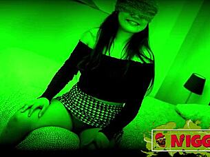 I experienced blind sex as an 18-year-old girl in my first interracial encounter with a massive cock leading to squirting orgasm