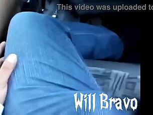 i get wild with that massive cock inside the car right on the brazilian street in public.