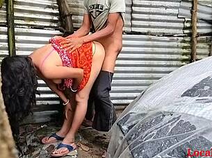 local desi village girl enjoys hardcore outdoor sex in ranch setting