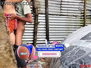 local desi village girl enjoys hardcore outdoor sex in ranch setting