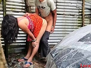 local desi village girl enjoys hardcore outdoor sex in ranch setting