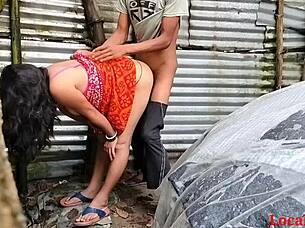 local desi village girl enjoys hardcore outdoor sex in ranch setting