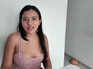 Colombian Student Gets First Time Pov Help From Latina Pornstar!