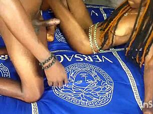 This petite beauty delivers an incredible blowjob leading to deep creampie with moans of pleasure.