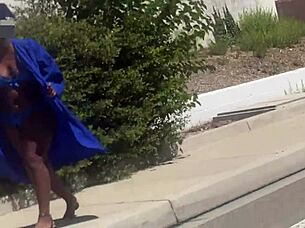 Ebony teen screams outdoors bent over big black cock