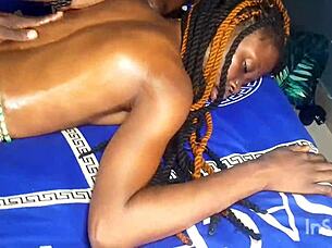 This petite beauty delivers an incredible blowjob leading to deep creampie with moans of pleasure.