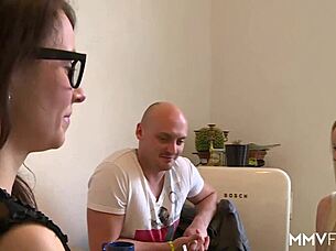 Sexy natural busty teen brunette takes huge dick deep in moist cunt