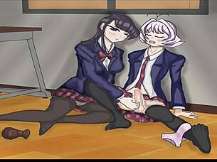 Komi gives an epic blowjob in this classroom cartoon animation