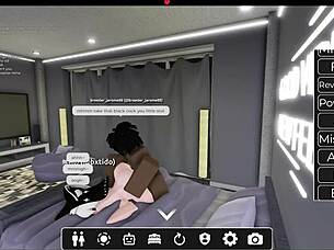 White individual got involved with a large item in Roblox game