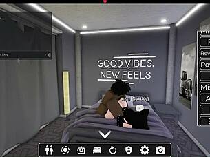 White individual got involved with a large item in Roblox game