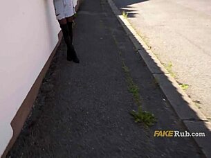 Horny Exhibitionist Flashes And Fucks For Cash In Public Pickup