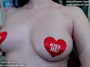 hey, watch my little black dress tease with nipple pasties, showing off big tits and ass on webcam...