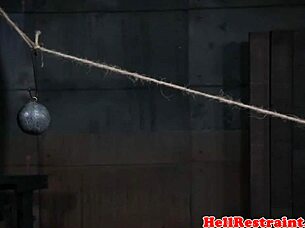 What happens when a bound BDSM sub gets her ass penetrated by a vibrating sex machine in intense maledom play?