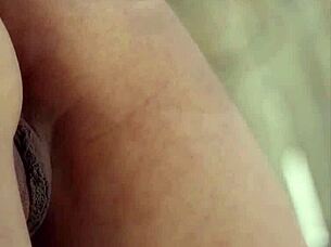 Petite babe Naja Irie enjoys a sip of mocha in wet scene.