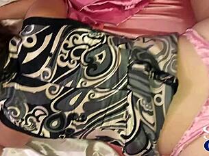 Damn, this French slut in black satin panties gets deepthroat fucked, ass to mouth, and toyed hard!