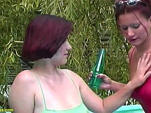 Oiled Chubby Mom Gets Extreme Fisting from Skinny Partner in Taboo Outdoor Lesbian Action