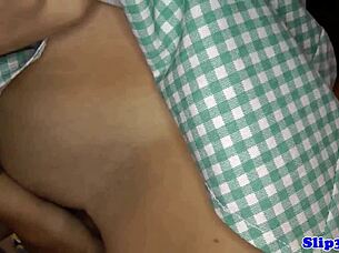 Teen gives pov blowjob to lucky senior in closeup cowgirl and doggystyle action