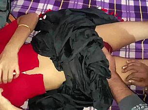 Indian beauty passionately fucks boyfriend with deepthroat blowjob and rough doggystyle before marriage 💍