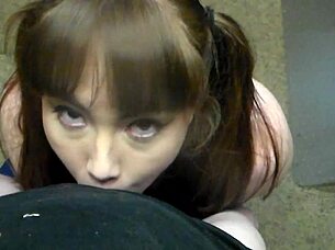 mayling treats papi to yet another steamy asian blowjob session