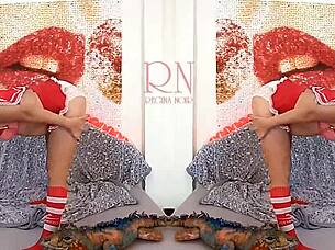 Imagine a Sexy Secretary in Juicy Lingerie Teasing with Striptease and Double Toy Play in the Dorm Room